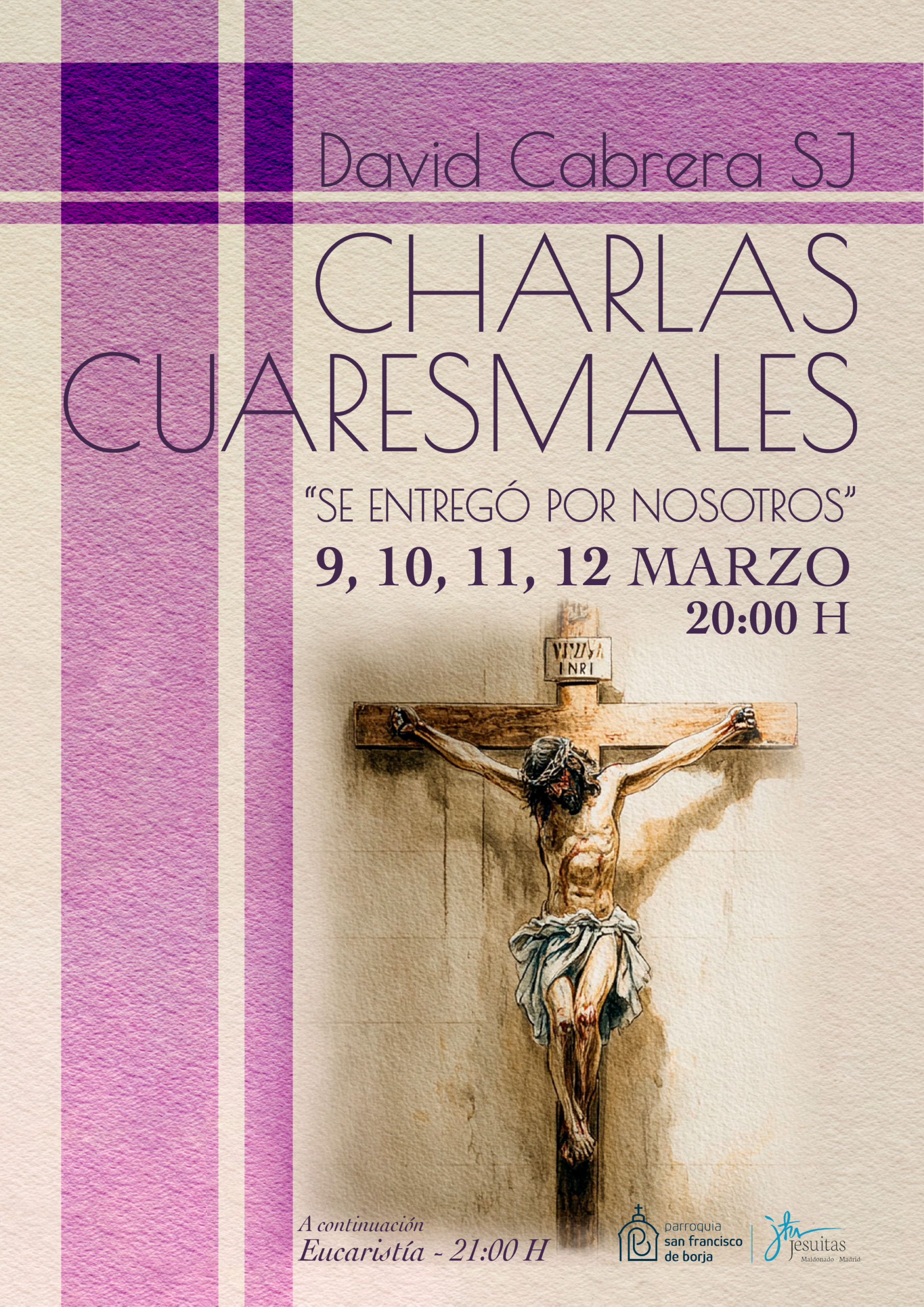 Cartel informativo de charlas Cuaresmales